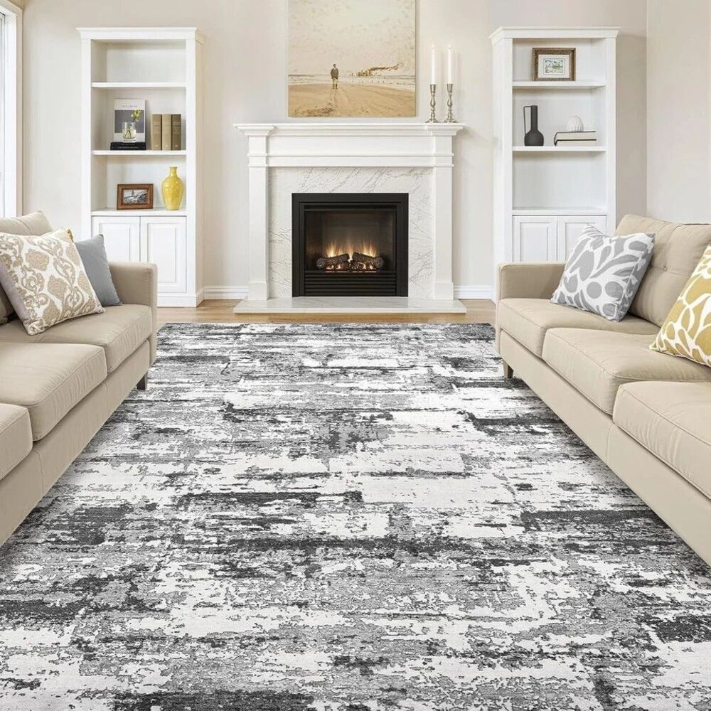 VK VK·LIVING 5'x7' Area Rugs 5'x7' Washable Rug 5'x7' 5' x 7' Light-grey  NEW‎